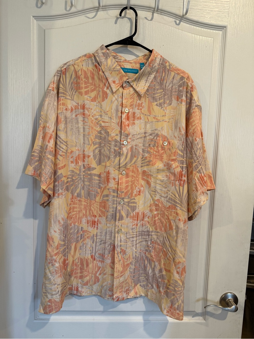 Tori Richard Tropical Shirt L Floral silk blend Button Up Short Sleeve Shirt 2XL